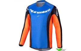 Alpinestars Racer Melt 2025 Kinder Cross shirt - Oranje / Blauw