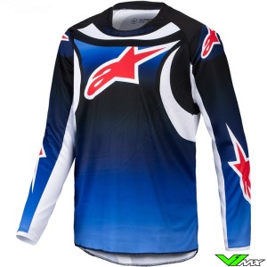Alpinestars Racer Wurx 2025 Kinder Cross shirt - Blauw / Zwart