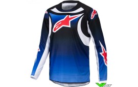 Alpinestars Racer Wurx 2025 Kinder Cross shirt - Blauw / Zwart