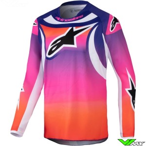 Alpinestars Racer Wurx 2025 Kinder Cross shirt - Meerkleurig / Wit