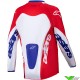 Alpinestars Racer Veil 2025 Kinder Cross shirt - Fel Rood / Wit