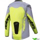 Alpinestars Racer Veil 2025 Kinder Cross shirt - Grijs / Fluo Geel