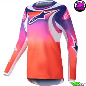 Alpinestars Fluid Stella Wurx 2025 Cross shirt voor vrouwen - Meerkleurig / Wit