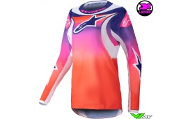 Alpinestars Fluid Stella Wurx 2025 Cross shirt voor vrouwen - Meerkleurig / Wit