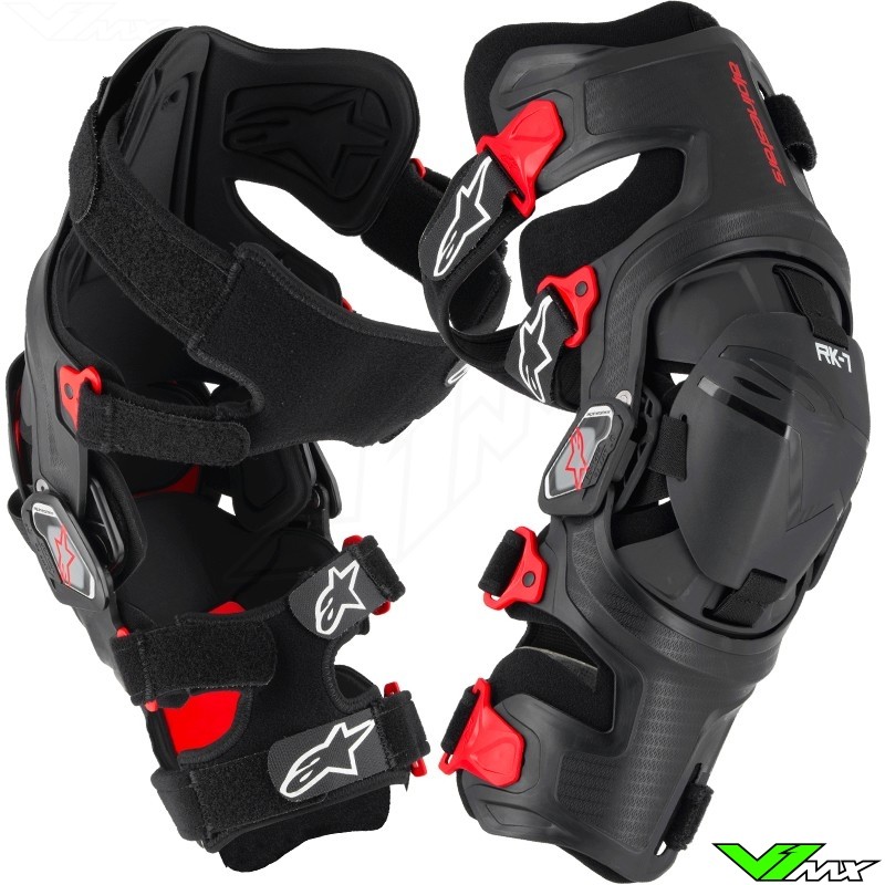 Alpinestars RK-7 Plasma Kniebrace Set - Zwart / Rood