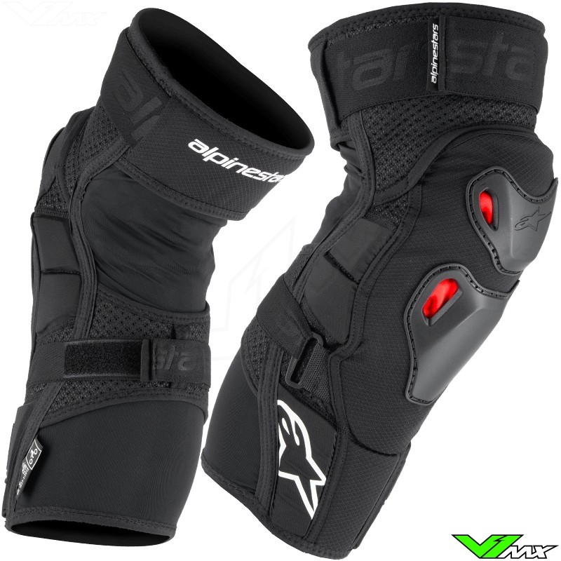 Alpinestars Bionic Pro Plasma Kniebeschermers - Zwart / Rood