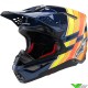 Alpinestars SM-10 Troy Lee Designs Crosshelm - Blauw / Oranje / Geel / Rood