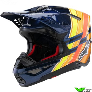 Alpinestars SM-10 Troy Lee Designs Motocross Helmet - Blue / Orange / Yellow / Red