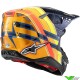 Alpinestars SM-10 Troy Lee Designs Crosshelm - Blauw / Oranje / Geel / Rood