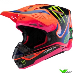 Alpinestars SM-10 Deegan Motocross Helmet - Fluo Orange / Purple / Fluo Pink