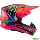 Alpinestars SM-10 Deegan Crosshelm - Fluo Oranje / Paars / Fluo Roze