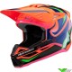 Alpinestars S-M3 Deegan Kinder Crosshelm - Fluo Oranje / Paars / Fluo Roze