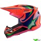 Alpinestars S-M3 Deegan Kinder Crosshelm - Fluo Oranje / Paars / Fluo Roze