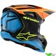 Alpinestars S-M3 Fray Kinder Crosshelm - Zwart / Oranje / Fluo Geel