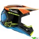 Alpinestars S-M3 Fray Kinder Crosshelm - Zwart / Oranje / Fluo Geel