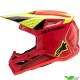 Alpinestars S-M3 Fray Kinder Crosshelm - Rood / Fluo Geel