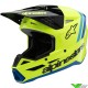 Alpinestars S-M3 Radium Kinder Crosshelm - Fluo Geel / Blauw