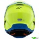 Alpinestars S-M3 Radium Kinder Crosshelm - Fluo Geel / Blauw