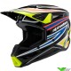 Alpinestars S-M3 Wurx Kinder Crosshelm - Zwart / Fluo Geel / Blauw