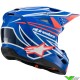 Alpinestars S-M3 Wurx Kinder Crosshelm - Blauw / Rood