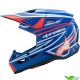 Alpinestars S-M3 Wurx Kinder Crosshelm - Blauw / Rood