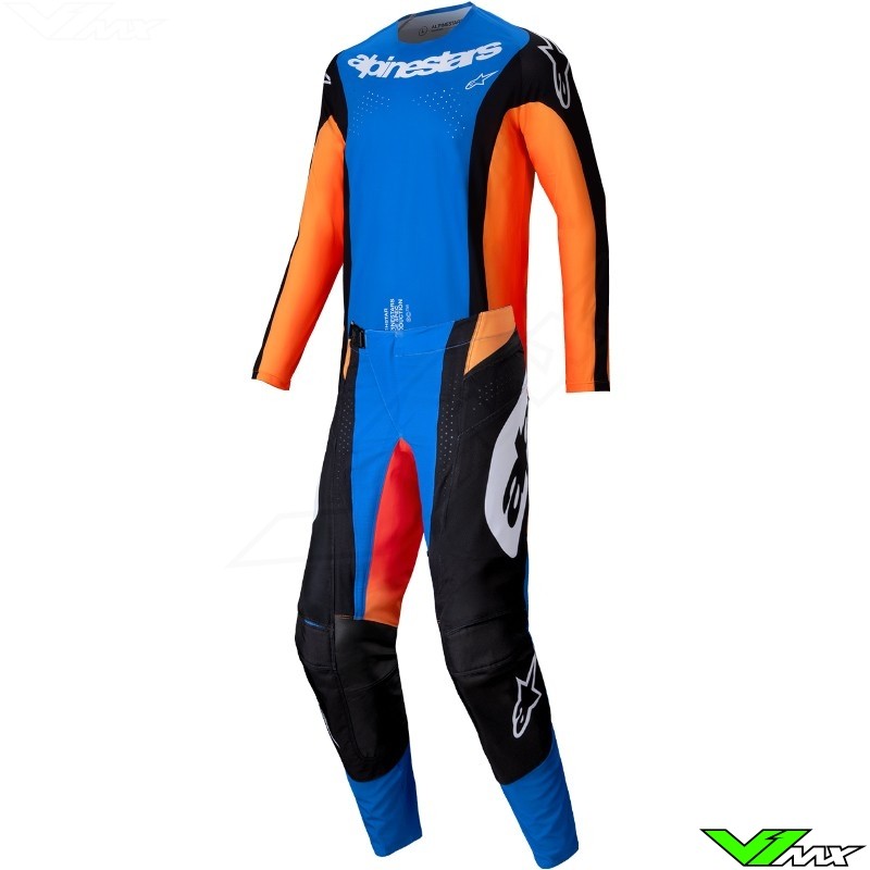 Alpinestars Techstar Melt 2025 Motocross Gear Combo - Orange / Blue