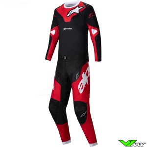 Alpinestars Racer Veil 2025 Motocross Gear Combo - Black / Bright Red