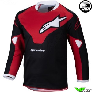 Alpinestars Racer Veil Mini 2025 Youth Motocross Jersey - Black / Bright Red