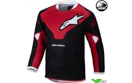 Alpinestars Racer Veil Mini 2025 Kinder Cross shirt - Zwart / Fel Rood