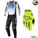 Alpinestars Racer Push Mini 2023 Youth Motocross Gear Combo - Blue (18/22/XS)