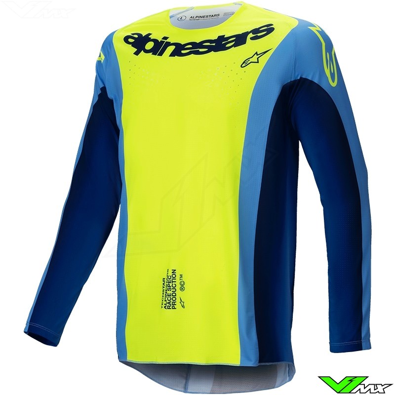 Alpinestars Techstar Melt 2025 Cross shirt - Fluo Geel / Blauw