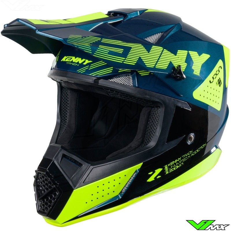 Kenny Track Motocross Helmet - Zoom / Petrol