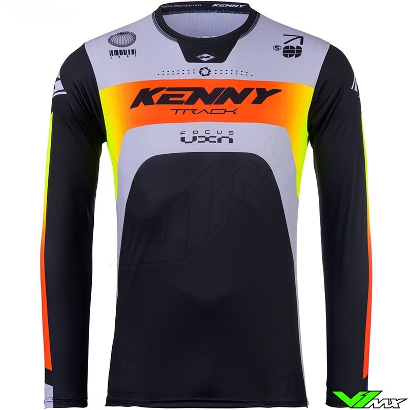 Kenny Track Focus 2025 Motocross Jersey - Grey / Orange