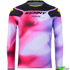 Kenny Track Force 2025 Cross shirt - Fog / Fluo Geel / Roze