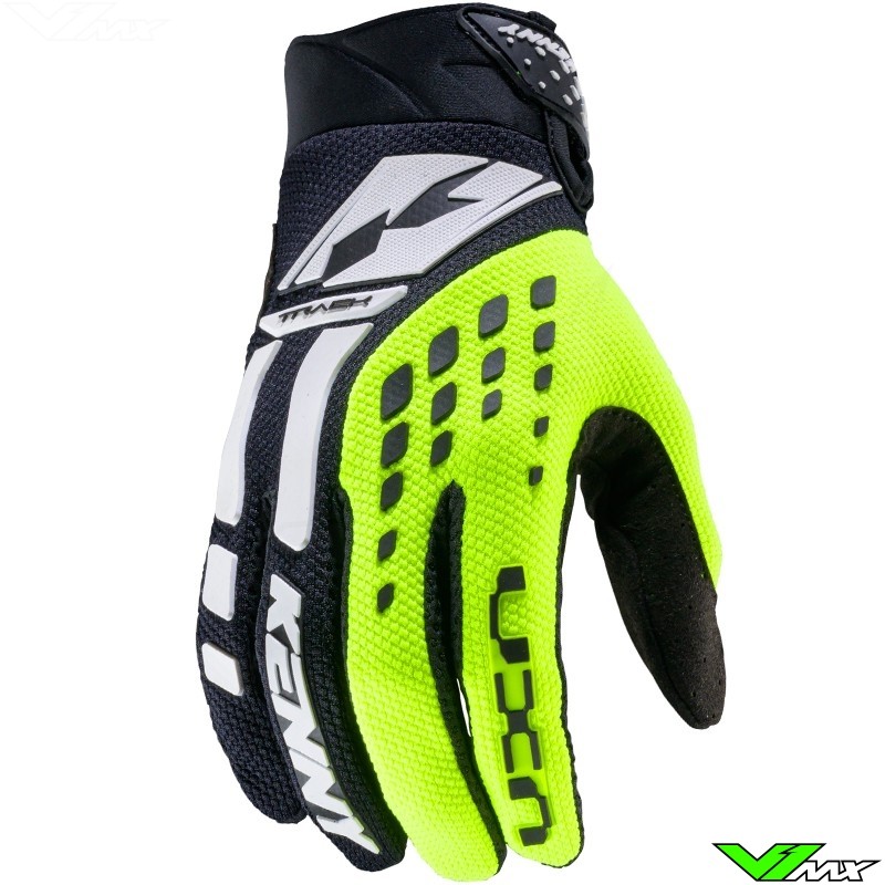 Kenny Track 2025 Youth Motocross Gloves - Fluo Yellow