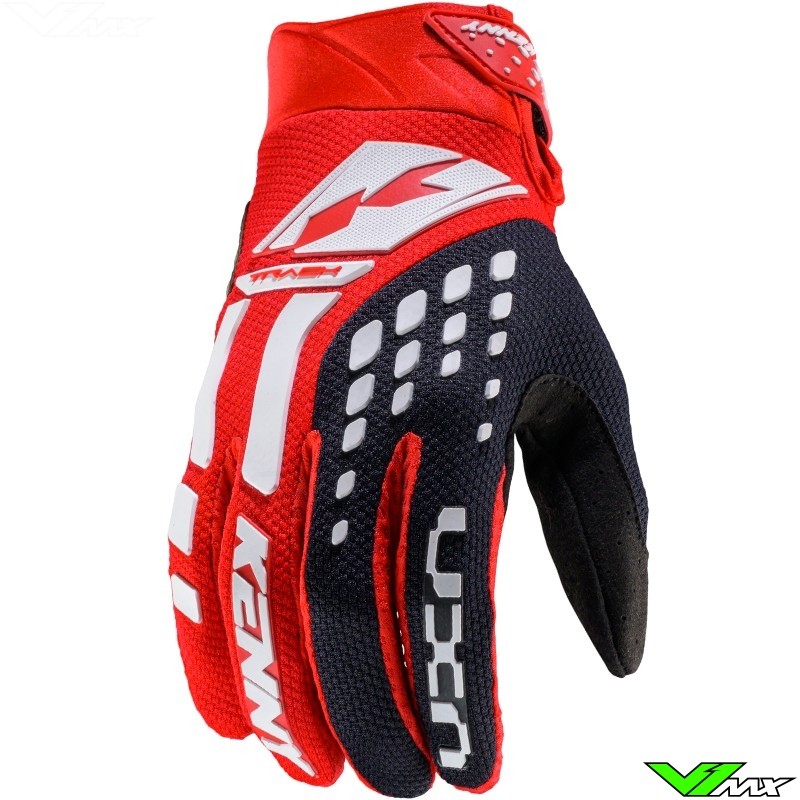 Kenny Track 2025 Youth Motocross Gloves - Red