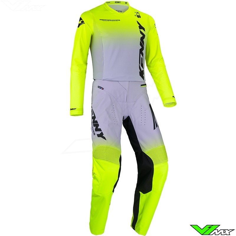 Kenny Performance 2025 Motocross Gear Combo - Gradient / Grey / Fluo Yellow