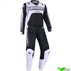 Kenny Track Focus 2025 Motocross Gear Combo - Black / White