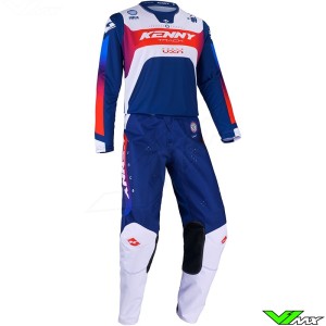 Kenny Track Focus 2025 Motocross Gear Combo - Patriot