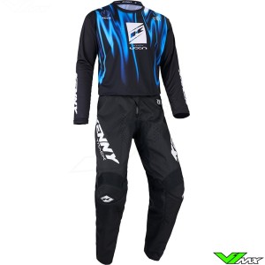 Kenny Track Raw 2025 Motocross Gear Combo - Smoke / Blue