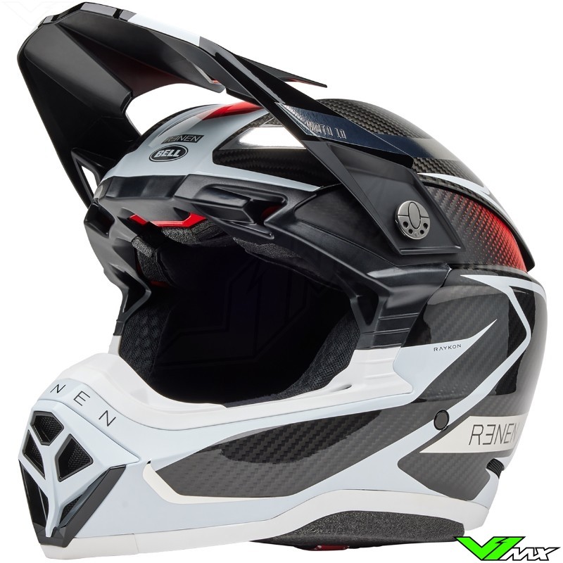 Bell Moto-10 Fasthouse Renen Raycon Motocross Helmet - Black / White / Matte