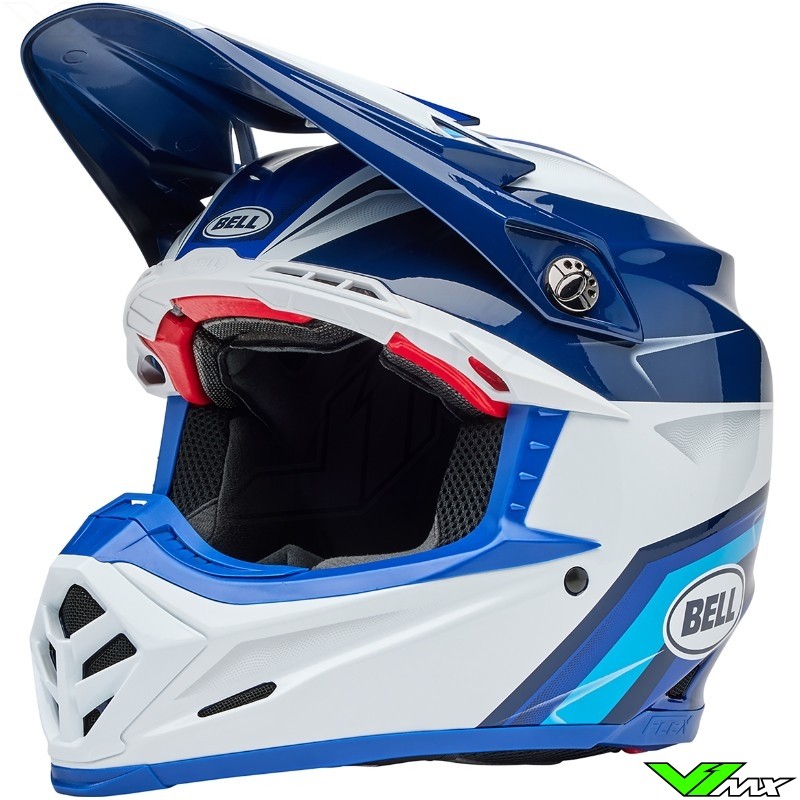 Bell Moto-9s Flex Merchant Motocross Helmet - Blue / White