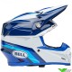 Bell Moto-9s Flex Merchant Crosshelm - Blauw / Wit