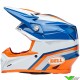 Bell Moto-9s Flex Merchant Crosshelm - Blauw / Oranje