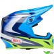 Bell MX-9 Jackal Motocross Helmet - Blue / Fluo Yellow