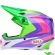 Bell MX-9 Jackal Crosshelm - Fluo Groen / Paars