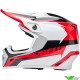 Bell MX-9 Rift Motocross Helmet - White / Red