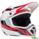 Bell MX-9 Rift Motocross Helmet - White / Red