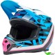 Bell MX-9 Breakdance Motocross Helmet - Blue / Pink