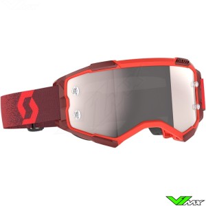 Scott Fury Crossbril - Rood / Zilver Chrome Lens